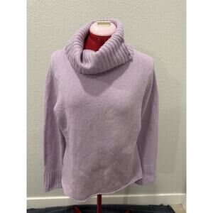 Fifth Avenue Light Purple Turtleneck 100% 2 Ply Cashmere Sweater Size Medium